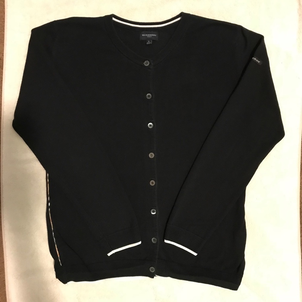 Burberry Cardigan with classic plaid edging